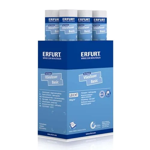 ERFURT VLIESFASER BASIC 108 Vliestapete in weiß von Erfurt