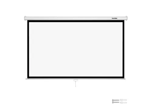 tectake Beamer-Leinwand 84 Zoll 16:9 für HD und 4K