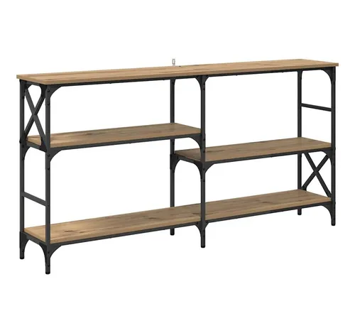 vidaXL Konsolentisch Artisan-Eiche 150 x 29 x 76.5 cm Holzwerkstoff, Stylischer rechteckiger Konsolentisch, praktische Stauraumlösung für Wohnzimmer, Eingangsbereich, Flur, Enge Räume, funktional