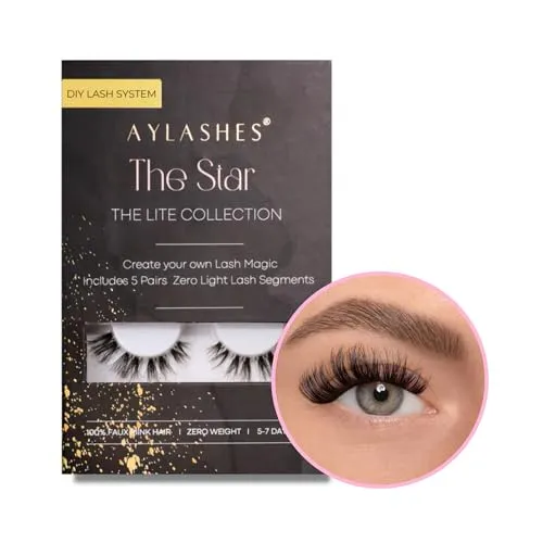 AYLASHES DIY Wimpernextensions Maxi Box THE STAR in schwarz von Aylashes