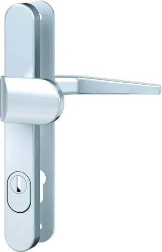 Basi 7903-0407 Vollmaterial-Schutzbeschlag - Türsicherungen mit modernem Design und hoher Qualität, ideal für Profil- und Rahmentüren mit 38-42 mm Stärke, für Innen- und Außenbereich geeignet.