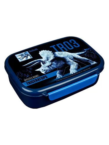 Scooli Brotdose für Kinder mit herausnehmbaren Einsatz - Jurassic World - Kindergarten Brotdose - Sandwichbox Schule - Brotzeitdose aus Kunststoff BPA frei - Sandwichbox - Lunchbox - Vesperbox