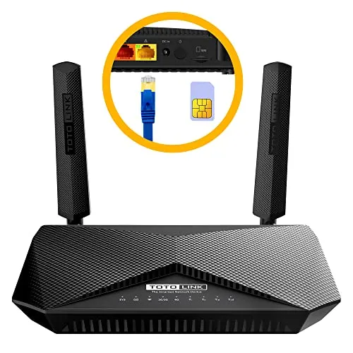 Totolink LR1200 Mobiler WLAN Router 4G/LTE - Router für bis zu 867 Mbit/s Download, Plug & Play mit einfacher SIM-Karten-Nutzung, ideal für schnelles Internet unterwegs.
