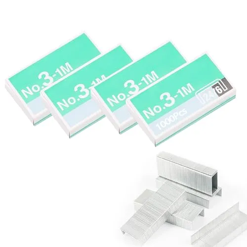 Eupneicu 4000 Stück Tackerklammern, Heftklammern 24/6, Standart Handtackerklammern, für Handtacker & Elektrotacker, Heftklammern, Tacker-Klammern