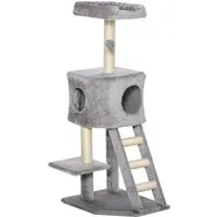 PawHut Kratzbaum mit Katzenhöhle und Leiter 60 x 48 x 122 cm