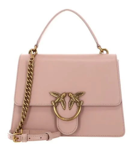 PINKO Henkeltasche Love One, Leder - Elegante Henkeltasche aus robustem Leder mit goldenen Akzenten für einen modernen Look. Ideal für festliche Anlässe und ausreichend Platz für Ihre Wertsachen.