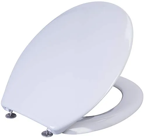 CORNAT WC-Sitz CETINA Manhatten - Hochwertiger Duroplast WC-Sitz mit rostfreien Edelstahl-Scharniere und Schnellbefestigung, ideal für eine unkomplizierte Montage und langlebige Nutzung.