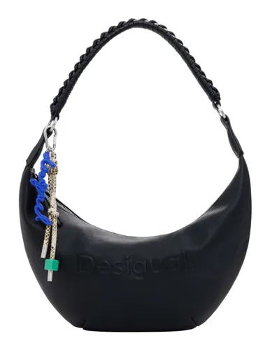 Desigual Zante Half Logo Crossbody Bag - Schwarz - Damentaschen, stilvolle Umhängetasche mit verstellbarem Trageriemen und praktischem Reißverschluss, perfekt für den Alltag.