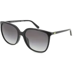 Michael Kors MK2137U Damen-Sonnenbrille - Elegante Vollrand-Eckform - Sonnenbrillen für Damen mit stylischem Acetat-Gestell in Schwarz und grau verlaufenden Gläsern, ideal für einen modischen Look.