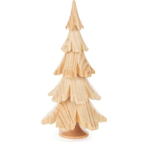 Dregeno Erzgebirge Dekofigur Massivholzbaum natur (12,5cm) - Dekofiguren: Vielseitig einsetzbarer Massivholzbaum für kreative Deko-Ideen – ideal für Einzel- oder Gruppenarrangements.