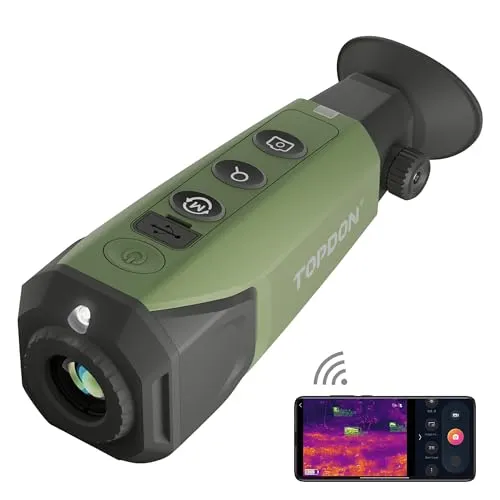 TOPDON TS004 Wärmebildkamera Jagd, 320x240 TISR IR-Auflösung 50Hz Wärmebild-Monokular, 13mm Objektiv, 11h Laufzeit, 410m Erfassungsreichweite, Wärmebild-Nachtsichtgerät mit 8X Zoom,32GB Speicher,WiFi