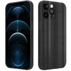 Cadorabo Hülle für Apple iPhone 12 PRO Schutz Hülle in Schwarz Handyhülle TPU Silikon Etui Case