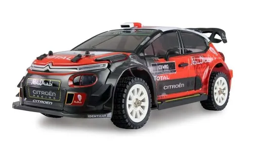 Amewi Hyper Go Citroen C3 WRC Rallye Drift Schwarz, Rot - 1:14 Brushless RC Modellauto mit bürstenlosem Motor, optimale Kontrolle und LED-Beleuchtung für spannende Drifts und Rennen