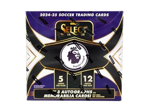 2024/25 Panini Select, Premier-League-EPL-Sammelkartenbox für Fußball und Hobby, 3 Autogrammkarten oder Erinnerungsstücke pro Box finden