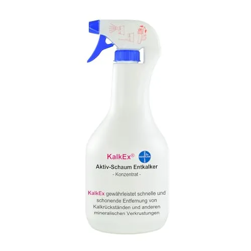 HERRLAN® KalkEx Aktiv-Schaum Entkalker – 500 ml Sprühflasche - Hochkonzentrierter Kalklöser mit Schaumformel für Bad, Küche & Geräte - Made in Germany