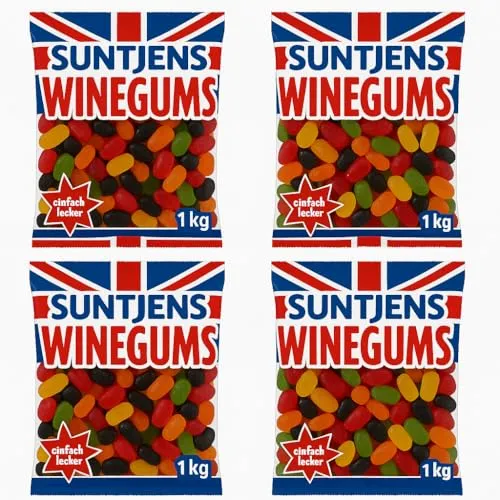 Suntjens Candyland Englische Weingummis, 4 kg - Fruchtgummis/Lakritze mit extra fruchtigem Geschmack, ideal für Liebhaber von Ananas, Zitrone, Orange und Lakritz.