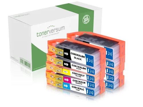Druckerpatronen für Canon PGI-580 CLI-581 TS8250 TS8251 TS8350 TS8351 TS8352 10