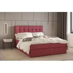 MOEBLO Boxspringbett Bett 05 in pink von E-MEUBLES