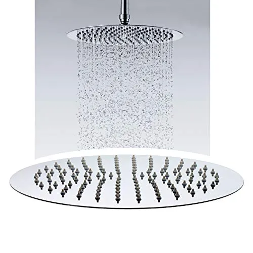 Duschkopf - Regendusche · Duschbrause · Anti-Kalk · verchromt | Burgtal Rondo 17582