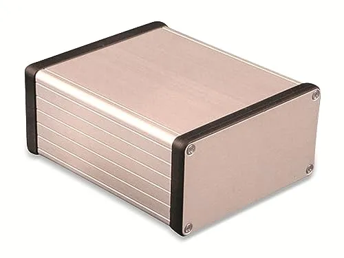 Hammond Electronics 1455N1201 Profil-Gehäuse aus Aluminium 120 x 103 x 53 - Sonstige Elektroinstallationsartikel, robustes Aluminium-Gehäuse mit Kunststoffrahmen für vielseitige Anwendungen.