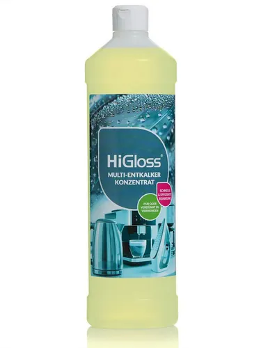 HiGloss Multi-Entkalker Konzentrat, 1000 ml Entkalker (1-St. 1000 ml für Kaffeemaschinen & Kaffeevollautomaten, Wasserkocher)