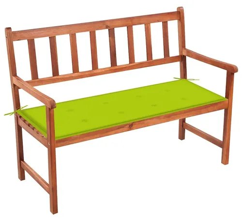 vidaXL Gartenbank 120 cm aus massivem Akazienholz mit Auflage - Rustikale Gartenbank aus strapazierfähigem Akazienholz mit komfortabler Auflage für entspannte Stunden im Freien. Ideal für Garten, Terrasse oder Balkon. Robuste Bauweise und wetterbeständig.