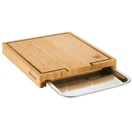 Zwilling Schneidebrett mit Tablett 39 cm x 30 cm aus Bambus