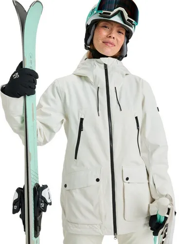 Roxy Snowboardjacke Stated 20K weiß M (38) - Funktionsjacke mit 20K Wassersäule, ideal für Snowboarder, bietet optimalen Schutz vor Nässe und Wind in stylischem Whisper White.