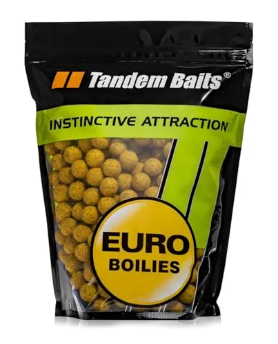 Tandem Baits Karpfen Futter Angelfutter Futterboilies Karpfenboilies Euro Boilies 18 mm 1 kg Vanille