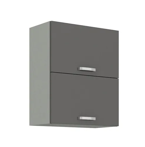 Küchen-Preisbombe Hängeschrank 60 cm - Bianca Grey Hochglanz - Hängeschrank in Grau Hochglanz, ideal für moderne Küchen. Mit 60 cm Breite und 72 cm Höhe bietet er stilvollen Stauraum ohne Elektrogeräte und Dekoration.