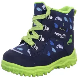 Superfit Jungen HUSKY1 GORE-Tex Stiefel - Warm gefüttert in Blau/Hellgrün - Wanderschuhe mit wasserdichter GORE-TEX Membrane, atmungsaktiv und ideal für Abenteuer im Freien. Kuscheliges Warmfutter und herausnehmbare Einlegesohle sorgen für Komfort.