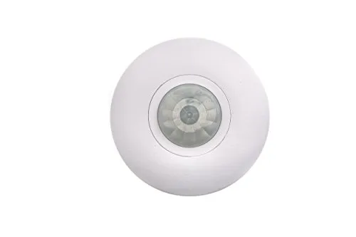 HUBER Motion 32 PIR Bewegungsmelder 360° für Innen/Außenbereich Bewegungsmelder Deckenmontage, IP44 Schutzklasse I 230V, LED geeignet, 3-Draht-Technik