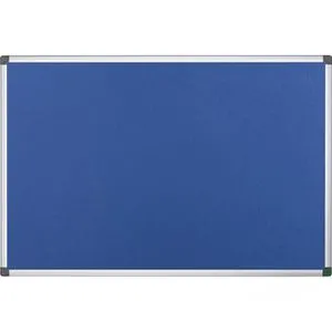 Bi-Office Pinnwand MAYA 90 x 60 cm - Textil blau, elegante Filzoberfläche für optimale Dokumentenorganisation und flexible Montage