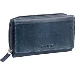 Schicke Langbörse Geldbörse Damen Leder, Blau – Stilvoll und Praktisch