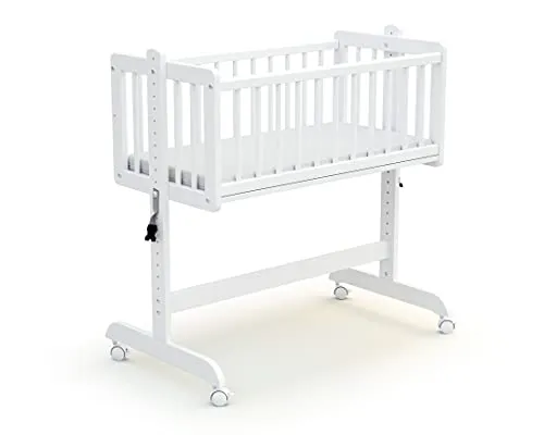 AT4 ESSENTIEL Beistellbett aus Holz mit Matratze 5-in-1 von AT4