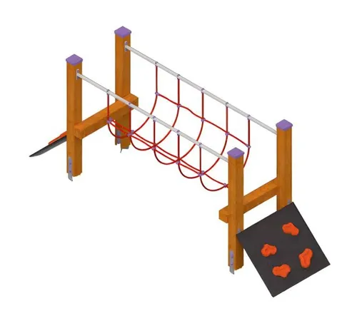 Spielplatz Kletterbrücke für Kinder - Stabile Hängebrücke für sportliche Aktivitäten im Freien, ideal für Kinder von 1-11 Jahren. Fördert Balance und Koordination, mit 2 Jahren Herstellergarantie.