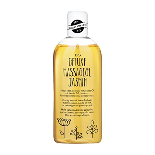 EIS Deluxe Massageöl Erotisches Massageöl 250ml | Verschiedene Düfte | Jasmin Duft | Hautpflegend | Hochwertige Inhaltsstoffe | Perfekt für Sinnliche und Erotische Massagen
