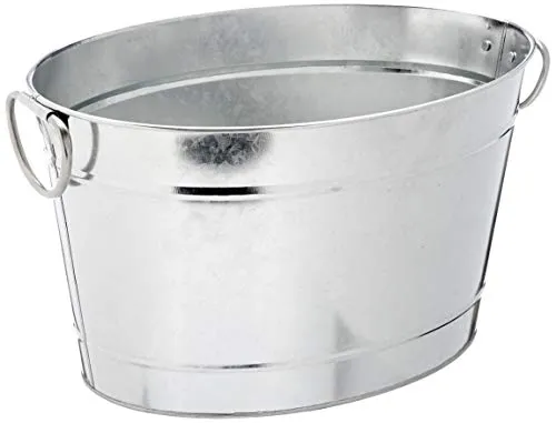 APS 36095 TIN Getränkewanne - Sandalen und mehr: Verzinkte Metall Getränkewanne mit Kunststoffeinsatz, ideal für eine komplette Kiste Bier und optimale Kühlung mit Eiswürfeln.