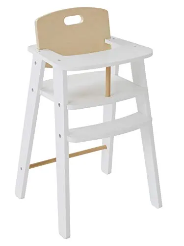 Vertbaudet Puppen-Hochstuhl aus Holz FSC® rosa/Natur ONE Size