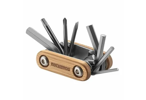 Sport-Knight® Multitool Fahrrad Multitool 8-in-1 Edelstahl / Holz MTB Werkzeugset