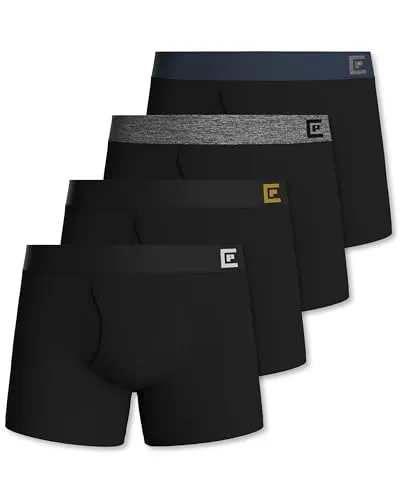 Pierre Calvini Boxershorts Herren mit Eingriff (4er/8er Pack) – Retroshorts aus Baumwoll-Stretch, Anti-Chafing Unterhosen, atmungsaktiv & etikettenfrei