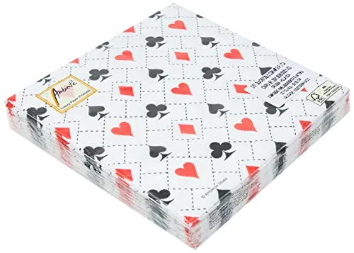 Ambiente Servietten Motiv: Cards, Karten in silber von Ambiente