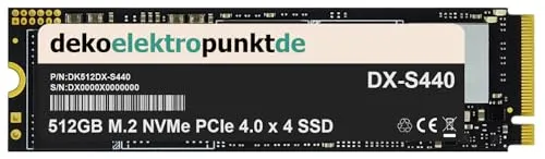 dekoelektropunktde 512GB M.2 NVMe Gen4 SSD Festplatte passend für ASUS Mini PC PB62-B7018ZH, Alternatives Ersatzteil 2280 PCIe 4.0 x 4