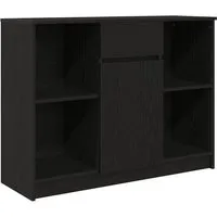 vidaXL Sideboard mit Schublade in Schwarz Eichen-Optik - Kommode mit vielseitigem Stauraum und individueller Montageoption, perfekt für Wohnzimmer, Essbereich oder Home-Office.