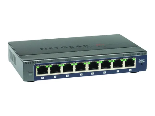 NETGEAR ProSafe Plus GS108E 8-Port Gigabit Ethernet Switch