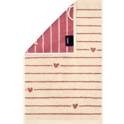 CaWö Gästetuch Hearts 30 x 50 cm Baumwolle Rot Beere in pink von CAWÖ