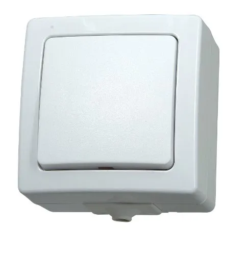 Kopp Nautic Kreuzschalter, Aufputz, für Feuchtraum, 250V (10A), IP44, 565702005, arktis-weiß