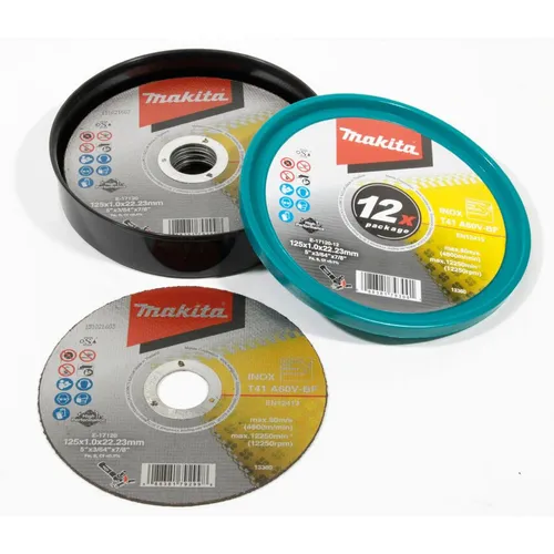 Makita Trennscheiben INOX 125 mm 12 er Pack Flexscheiben hoher Härtegrad