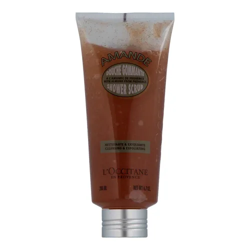 L'OCCITANE Amande Duschpeeling 200ML - Effektives Duschpeeling mit zerstoßenen Mandeln für alle Hauttypen. Befreit die Haut sanft von abgestorbenen Hautzellen und sorgt für ein erfrischendes Hautgefühl.