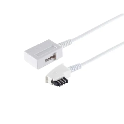 S/CONN maximum connectivity TAE F-Stecker auf TAE F-Kupplung Telefonkabel Verlängerungskabel 6m weiß 4-adrig Kupfergemisch